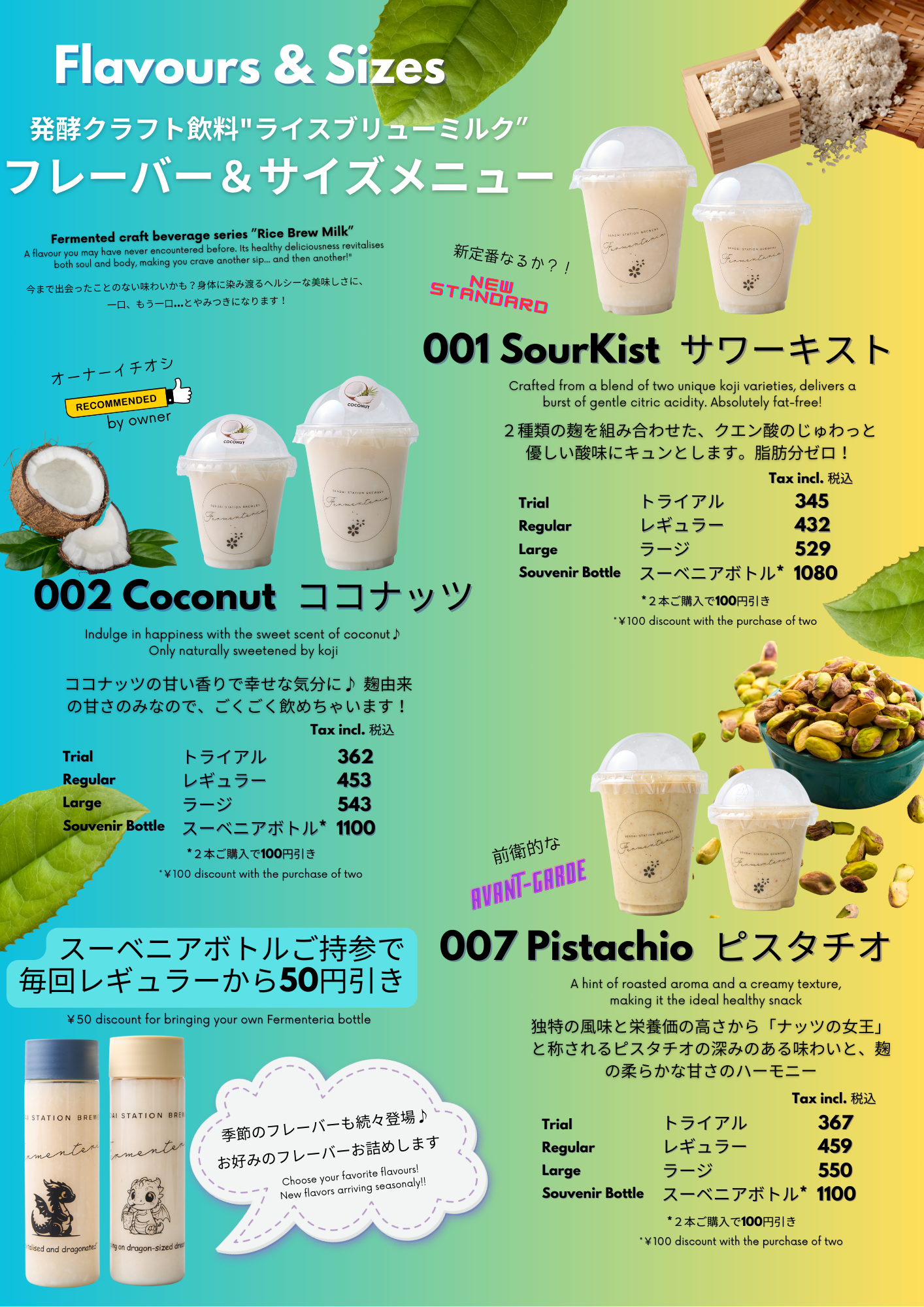 Next-Gen Amazake: Rice Brew Milk – Set of 2 Souvenir Bottles in a Gift Box