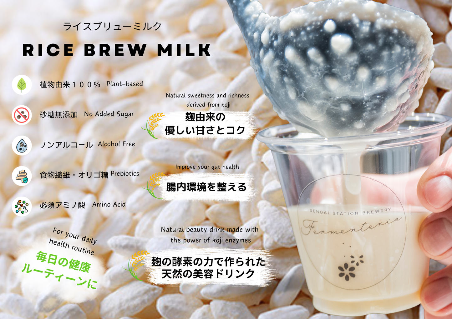 Next-Gen Amazake: Rice Brew Milk – Set of 4 Souvenir Bottles in a Gift Box