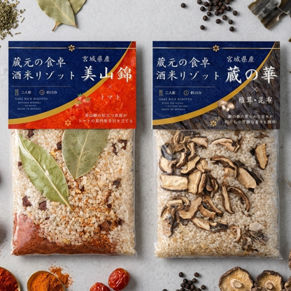 蔵元の食卓 酒米リゾット｜宮城県産 蔵の華×椎茸昆布（1袋2人前）